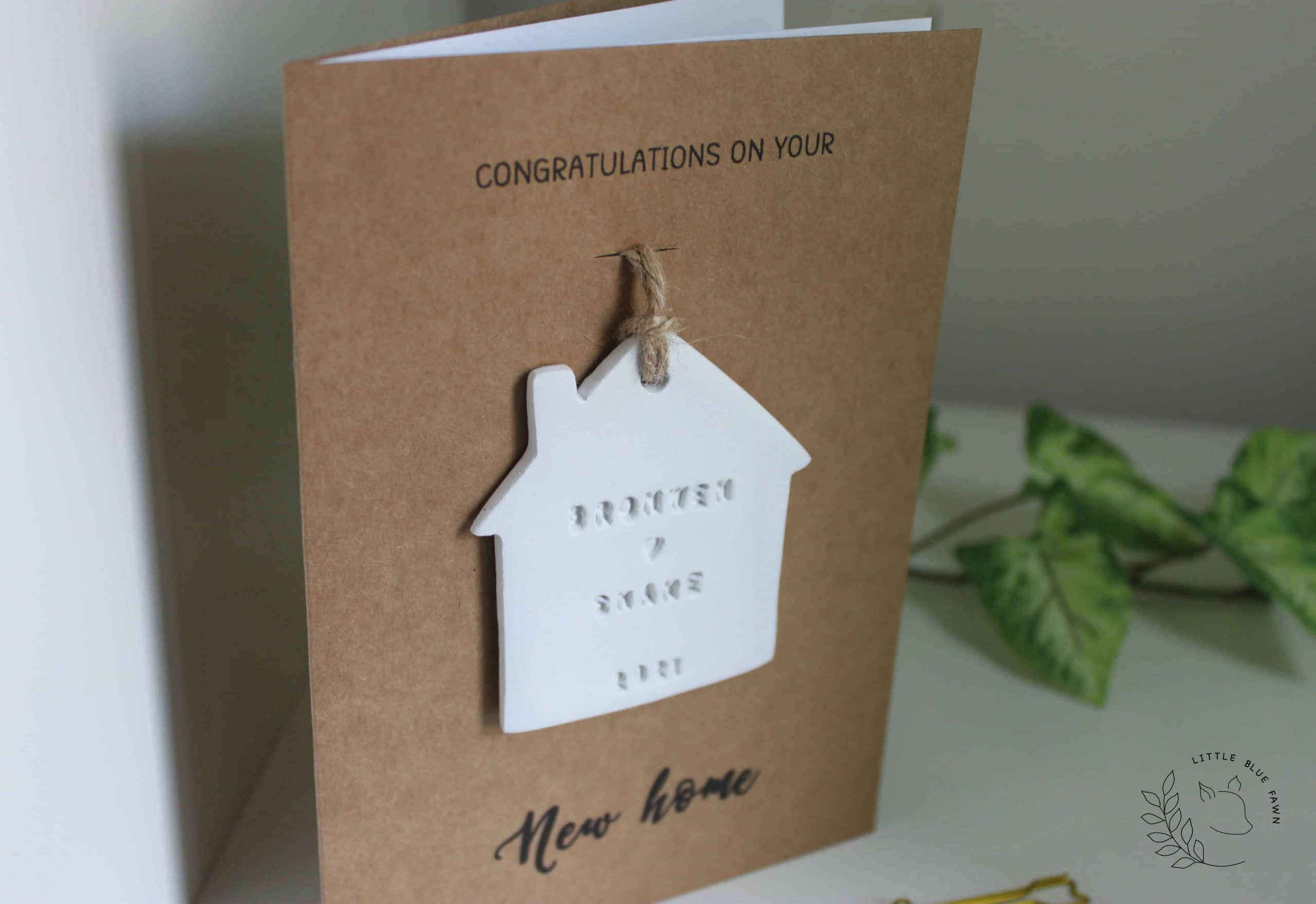 Personalised New Home card with a keepsake gift housewarming present for couple new homeowners